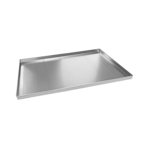 Teglia piana in alluminio forato - 60x40 cm - bordo 2 cm