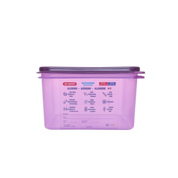 Contenitore per alimenti in plastica rosa/viola