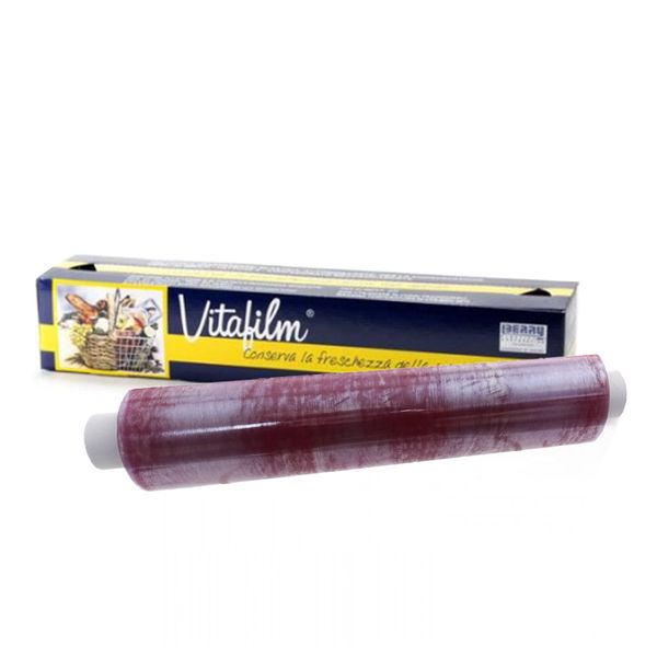 Pellicola alimentare in PVC viola trasparente Vitafilm 45cm